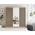 Šatní skříň Emerio se zrcadlem 180 cm dub Artisan