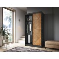 Šatní skříň Marrphy 120 cm dub Caramel/černá