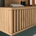 Závěsný toaletní stolek se zrcadlem Entsian 85 cm dub Artisan