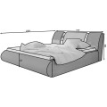 Dvoulůžková postel Flavio 160x200 eko kůže Soft 17 bílá/Soft 11 černá