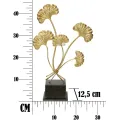 Svícen Iris 44 cm zlatý/černý