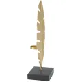 Kovový svícen Leaf Glam 34 cm zlatý