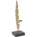 Kovový svícen Leaf Glam 34 cm zlatý