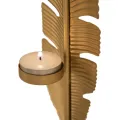 Kovový svícen Leaf Glam 34 cm zlatý