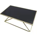 Konferenční stolek Piramid 110 cm zlatý/černý