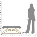 Konferenční stolek Piramid 110 cm zlatý/černý