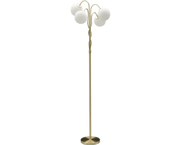Stojací lampa Glamy 176 cm bílá/zlatá