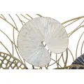 Kovová nástěnná dekorace Luxy B 124,5x55 cm černá/zlatá