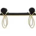 Lavice Ribbon 112 cm samet zlatá/černá