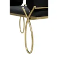 Lavice Ribbon 112 cm samet zlatá/černá