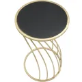 Odkládací stolek Flush 35 cm černo-zlatý