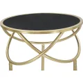 Odkládací stolek Ring 40 cm černo-zlatý