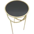 Odkládací stolek Ring 40 cm černo-zlatý
