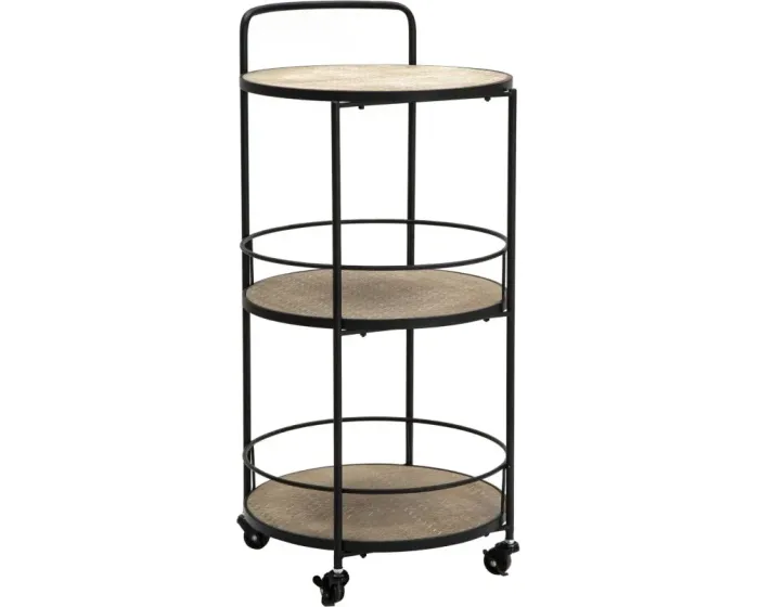 Servírovací vozík Arex 40 cm černý/hnědý