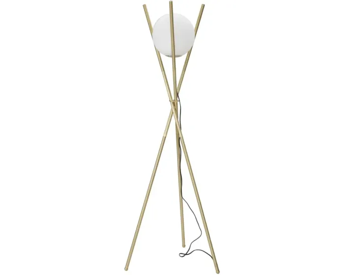 Stojací lampa Glamy 155 cm bílá/zlatá
