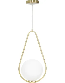 Závěsný lustr Glamy 46 cm bílý/zlatý