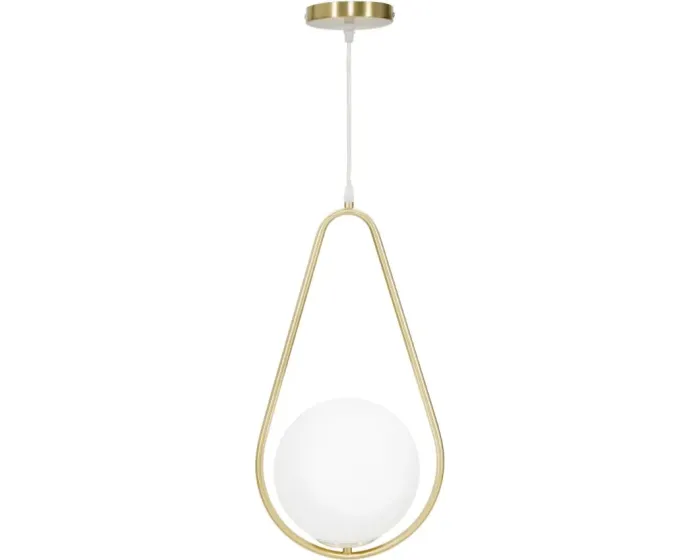 Závěsný lustr Glamy 46 cm bílý/zlatý