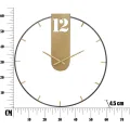 Kovové nástěnné hodiny Goldy 60 cm černé/zlaté