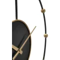 Kovové nástěnné hodiny Pearl 61 cm černé/zlaté