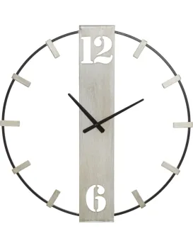 Kovové nástěnné hodiny Silvery 61 cm černé/stříbrné
