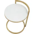 Odkládací stolek Round Marble zlatý