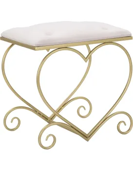 Stolička Heart růžová/zlatá