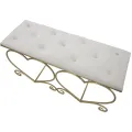 Lavice Heart 105 cm samet zlatá/krémová