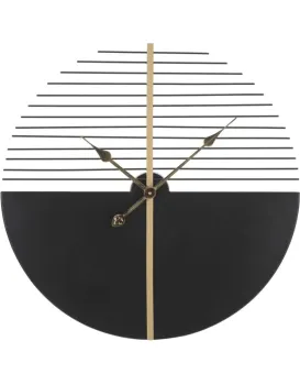 Kovové nástěnné hodiny Stick 60 cm černé/zlaté