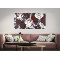 Obraz Flower Darkback 120x60 cm červeno-bílý