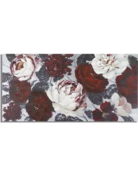 Obraz Flower Darkback 120x60 cm červeno-bílý
