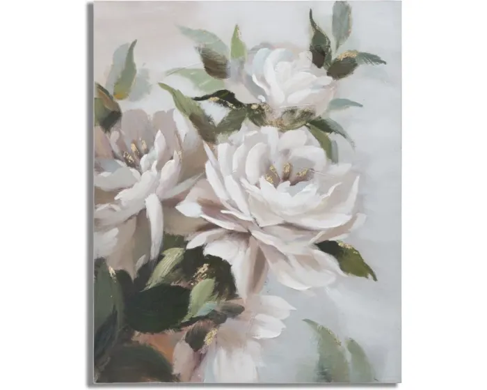 Obraz Flower & Leaf 80x100 cm bílý