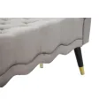 Lavice Paris 120 cm samet šedá/zlatá