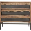 Komoda Yellowstone 80 cm z masivu hnědá/černá