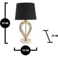 Stolní lampa Maxt 44 cm černo-zlatá