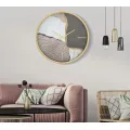 Nástěnné hodiny Art 60 cm zlaté/vícebarevné
