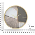 Nástěnné hodiny Art 60 cm zlaté/vícebarevné