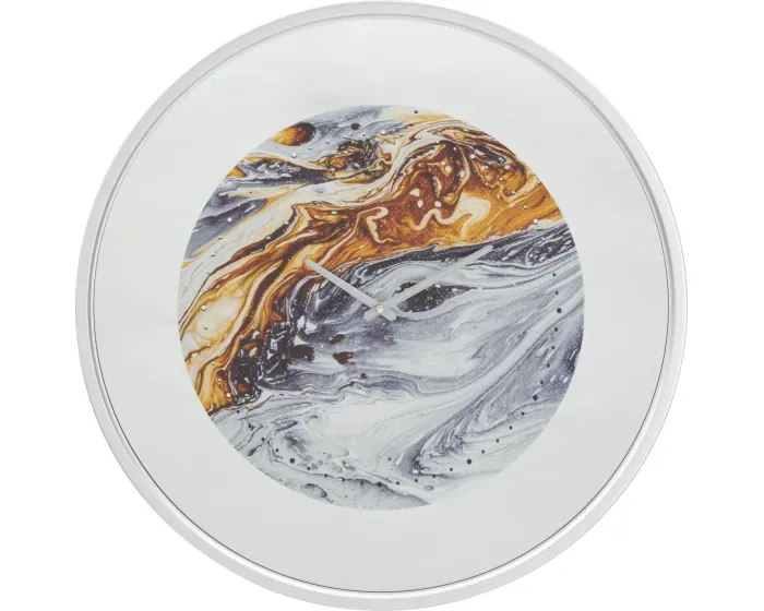 Nástěnné hodiny Mirror 60 cm šedé/vícebarevné