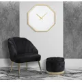Kovové nástěnné hodiny Octagonal 56 cm zlaté/bílé