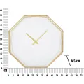Kovové nástěnné hodiny Octagonal 56 cm zlaté/bílé