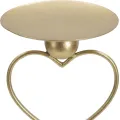 Kovový svícen Heart 32 cm zlatý/mramor