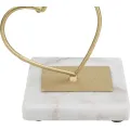 Kovový svícen Heart 32 cm zlatý/mramor