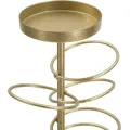 Kovový svícen Rings 50 cm zlatý/mramor