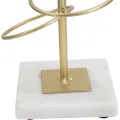 Kovový svícen Rings 50 cm zlatý/mramor