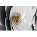 Kovová nástěnná dekorace White 158x60 cm bílá/zlatá