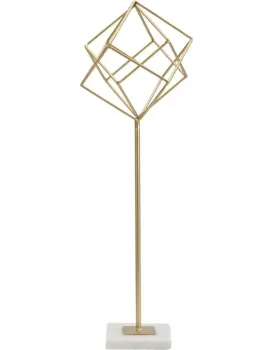 Kovová dekorace Cube 52,5 cm zlatá