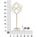 Kovová dekorace Cube 41,5 cm zlatá