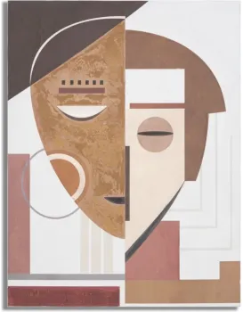 Obraz Ethnic Face 60x80 cm béžovo-hnědý