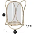 Svícen Glox 21 cm bronzový/čirý