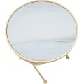 Odkládací stolek Glam 50 cm zlatý/mramor
