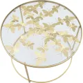 Konferenční stolek Butterflies 60 cm zlatý/čirý